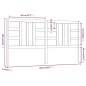 vidaXL Cabecero de cama madera maciza de pino gris 206x4x100 cm vidaXL Cabecero de cama madera maciza de pino gris 206x4x100 cm