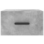vidaXL Mesita de noche de pared color gris hormigón 35x35x20 cm vidaXL Mesita de noche de pared color gris hormigón 35x35x20 cm