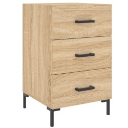 vidaXL Mesita de noche madera de ingeniería roble Sonoma 40x40x66 cm