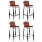 vidaXL Set muebles bar 5 piezas madera maciza reciclada y cuero cabra vidaXL Set muebles bar 5 piezas madera maciza reciclada y cuero cabra