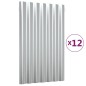 vidaXL Paneles tejado 12 unidades acero recubierto plateado 60x36 cm vidaXL Paneles tejado 12 unidades acero recubierto plateado 60x36 cm