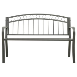 vidaXL Banco de jardín acero gris 120 cm