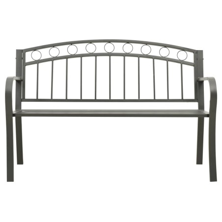 vidaXL Banco de jardín acero gris 120 cm
