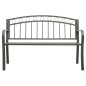 vidaXL Banco de jardín acero gris 120 cm vidaXL Banco de jardín acero gris 120 cm