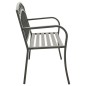 vidaXL Banco de jardín acero gris 120 cm vidaXL Banco de jardín acero gris 120 cm
