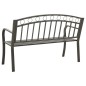 vidaXL Banco de jardín acero gris 120 cm vidaXL Banco de jardín acero gris 120 cm