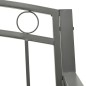 vidaXL Banco de jardín acero gris 120 cm vidaXL Banco de jardín acero gris 120 cm