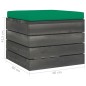 vidaXL Otomanas de palets de jardín 2 pzas cojines madera maciza pino vidaXL Otomanas de palets de jardín 2 pzas cojines madera maciza pino