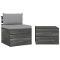 vidaXL Muebles de jardín de palets 2 piezas cojines madera maciza pino vidaXL Muebles de jardín de palets 2 piezas cojines madera maciza pino