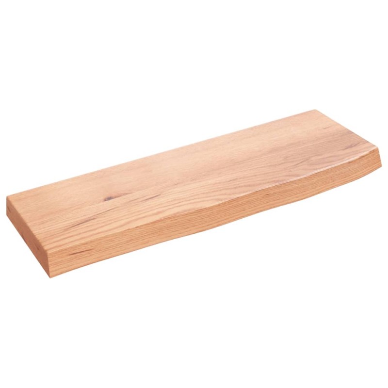 vidaXL Estante de pared madera de roble tratada marrón claro 60x20x4cm vidaXL Estante de pared madera de roble tratada marrón claro 60x20x4cm