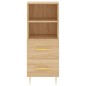 vidaXL Aparador madera contrachapada color roble Sonoma 34,5x34x90 cm vidaXL Aparador madera contrachapada color roble Sonoma 34,5x34x90 cm
