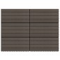 vidaXL Baldosas de porche 6 uds WPC marrón oscuro 60x30 cm 1,08 m² vidaXL Baldosas de porche 6 uds WPC marrón oscuro 60x30 cm 1,08 m²