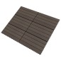 vidaXL Baldosas de porche 6 uds WPC marrón oscuro 60x30 cm 1,08 m² vidaXL Baldosas de porche 6 uds WPC marrón oscuro 60x30 cm 1,08 m²