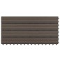 vidaXL Baldosas de porche 6 uds WPC marrón oscuro 60x30 cm 1,08 m² vidaXL Baldosas de porche 6 uds WPC marrón oscuro 60x30 cm 1,08 m²