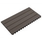 vidaXL Baldosas de porche 6 uds WPC marrón oscuro 60x30 cm 1,08 m² vidaXL Baldosas de porche 6 uds WPC marrón oscuro 60x30 cm 1,08 m²