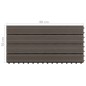 vidaXL Baldosas de porche 6 uds WPC marrón oscuro 60x30 cm 1,08 m² vidaXL Baldosas de porche 6 uds WPC marrón oscuro 60x30 cm 1,08 m²