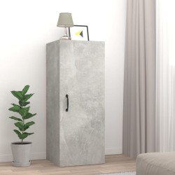 vidaXL Armario de pared contrachapada gris hormigón 34,5x34x90 cm