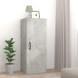 vidaXL Armario de pared contrachapada gris hormigón 34,5x34x90 cm