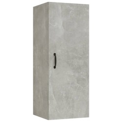 vidaXL Armario de pared contrachapada gris hormigón 34,5x34x90 cm