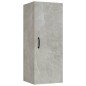 vidaXL Armario de pared contrachapada gris hormigón 34,5x34x90 cm