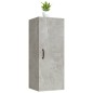 vidaXL Armario de pared contrachapada gris hormigón 34,5x34x90 cm