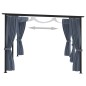 vidaXL Cenador con cortinas acero gris antracita 3x6 m vidaXL Cenador con cortinas acero gris antracita 3x6 m