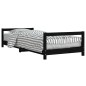 vidaXL Estructura de cama para niños madera de pino negro 80x200 cm vidaXL Estructura de cama para niños madera de pino negro 80x200 cm