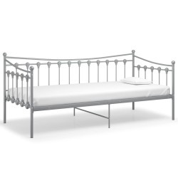 vidaXL Estructura de sofá cama de metal gris 90x200 cm