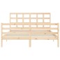 vidaXL Estructura de cama con cabecero madera maciza 160x200 cm vidaXL Estructura de cama con cabecero madera maciza 160x200 cm