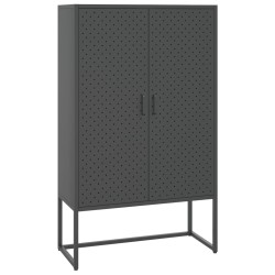 vidaXL Aparador de acero antracita 80x35x135 cm