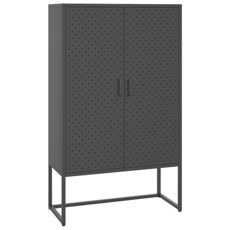 vidaXL Aparador de acero antracita 80x35x135 cm