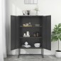 vidaXL Aparador de acero antracita 80x35x135 cm vidaXL Aparador de acero antracita 80x35x135 cm