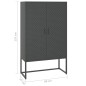 vidaXL Aparador de acero antracita 80x35x135 cm vidaXL Aparador de acero antracita 80x35x135 cm