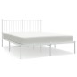 vidaXL Estructura de cama de metal con cabecero blanca 135x190 cm vidaXL Estructura de cama de metal con cabecero blanca 135x190 cm
