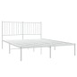vidaXL Estructura de cama de metal con cabecero blanca 135x190 cm vidaXL Estructura de cama de metal con cabecero blanca 135x190 cm