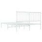 vidaXL Estructura de cama de metal con cabecero blanca 135x190 cm vidaXL Estructura de cama de metal con cabecero blanca 135x190 cm