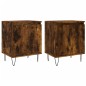 vidaXL Mesitas de noche 2 uds madera ingeniería roble humo 40x30x50 cm vidaXL Mesitas de noche 2 uds madera ingeniería roble humo 40x30x50 cm