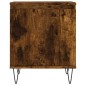 vidaXL Mesitas de noche 2 uds madera ingeniería roble humo 40x30x50 cm vidaXL Mesitas de noche 2 uds madera ingeniería roble humo 40x30x50 cm