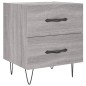 vidaXL Mesitas noche 2 uds madera ingeniería gris Sonoma 40x35x47,5 cm