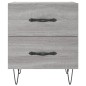 vidaXL Mesitas noche 2 uds madera ingeniería gris Sonoma 40x35x47,5 cm