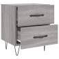 vidaXL Mesitas noche 2 uds madera ingeniería gris Sonoma 40x35x47,5 cm