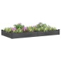 vidaXL Jardinera arriate con forro madera abeto gris 240x120x25 cm vidaXL Jardinera arriate con forro madera abeto gris 240x120x25 cm
