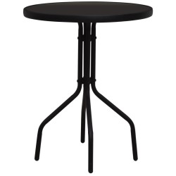 vidaXL Set de mesa y sillas de jardín 3 piezas ratán de PVC negro
