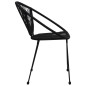 vidaXL Set de mesa y sillas de jardín 3 piezas ratán de PVC negro vidaXL Set de mesa y sillas de jardín 3 piezas ratán de PVC negro