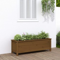 vidaXL Arriate elevado de jardín madera pino marrón miel 119,5x40x39cm
