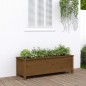 vidaXL Arriate elevado de jardín madera pino marrón miel 119,5x40x39cm vidaXL Arriate elevado de jardín madera pino marrón miel 119,5x40x39cm