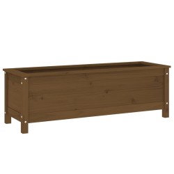 vidaXL Arriate elevado de jardín madera pino marrón miel 119,5x40x39cm