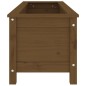 vidaXL Arriate elevado de jardín madera pino marrón miel 119,5x40x39cm vidaXL Arriate elevado de jardín madera pino marrón miel 119,5x40x39cm