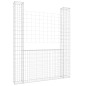 vidaXL Cesta de gaviones forma de U 2 postes de hierro 140x20x200 cm vidaXL Cesta de gaviones forma de U 2 postes de hierro 140x20x200 cm