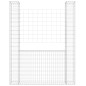 vidaXL Cesta de gaviones forma de U 2 postes de hierro 140x20x200 cm vidaXL Cesta de gaviones forma de U 2 postes de hierro 140x20x200 cm